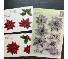NEW Набор штампов "Пуансеттии" от AgiArt